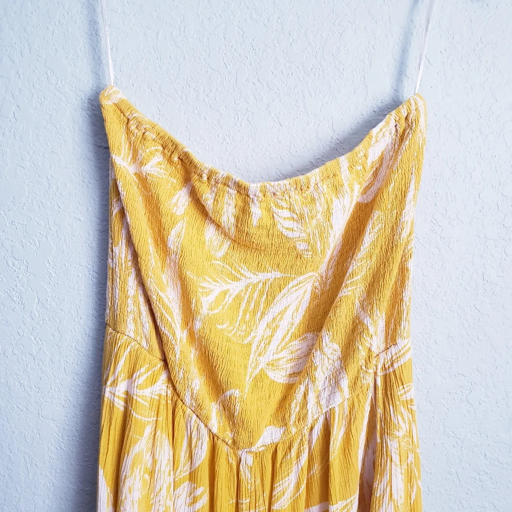 City Chic Yellow Sunshine Tropical Jumpsuit - Picture 5 of 7